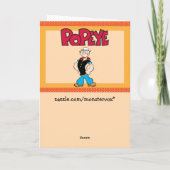 Popeye-Wenskaart Kaart (Achterkant)