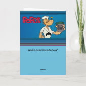 Popeye-Wenskaart Kaart (Achterkant)