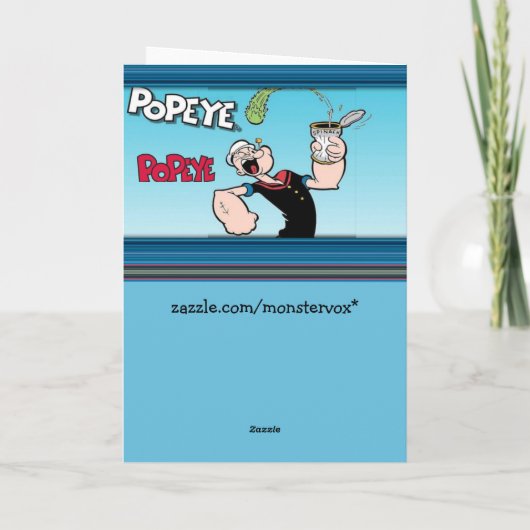 Popeye-Wenskaart Kaart (Achterkant)