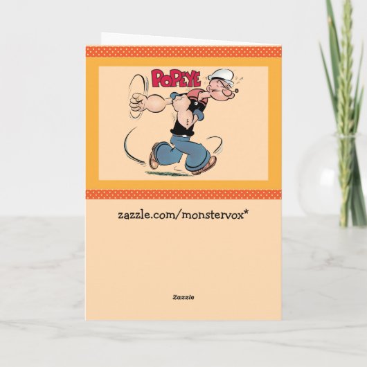 Popeye-Wenskaart Kaart (Achterkant)