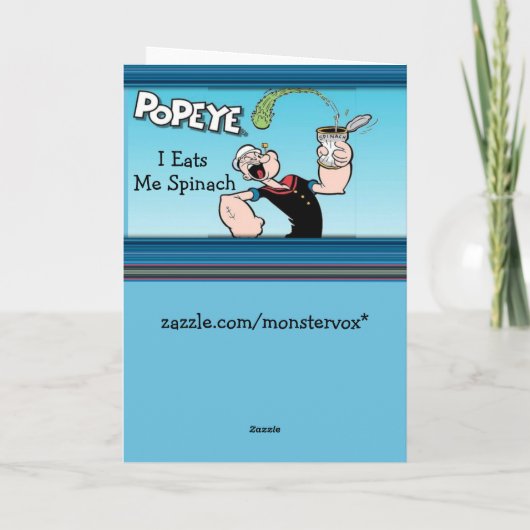 Popeye-Wenskaart Kaart (Achterkant)