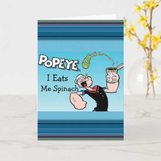 Popeye-Wenskaart Kaart (Gele Bloem)