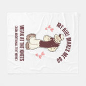 POPEYE zwak aan de knieën Leuke Valentijnsdag Fleece Deken (Voorkant (Horizontaal))