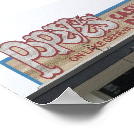 POPEYE'S CAS:UAL DINING (meer van Genève, WI) Poster (Hoek)