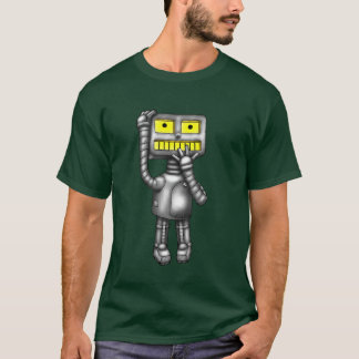 PopFuzz de Robot Worried T-Shirt