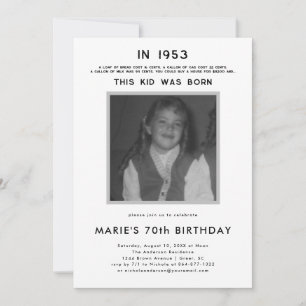 Popgeschiedenis Foto verjaardagsfeestje Kaart