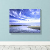POPHAM BEACH STATE PARK, MAINE. VS. Cirrus Canvas Afdruk (Insitu (Houten vloer))