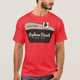 Popham Beach State Park Maine Welkomstbord T-shirt