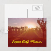 Poplar Bluff Missouri Briefkaart (Voorkant / Achterkant)