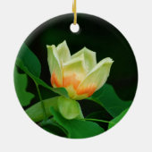 Poplar-boomtulpsierplant Keramisch Ornament (Achterkant)