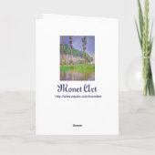 Poplar Trees Impressionisme van Claude Monet Kaart (Achterkant)