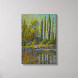 Poplar Trees in Spring (Utah Landscape) (Amerikaan Canvas Afdruk