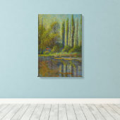 Poplar Trees in Spring (Utah Landscape) (Amerikaan Canvas Afdruk (Insitu (Houten vloer))