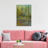 Poplar Trees in Spring (Utah Landscape) (Amerikaan Canvas Afdruk (Insitu (Woonkamer))