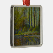 Poplar Trees in Spring (Utah Landscape) (Amerikaan Metalen Ornament (Rechts)