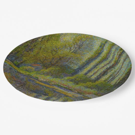 Poplar Trees in Spring (Utah Landscape) (Amerikaan Papieren Bordje (Gekanteld)