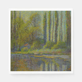 Poplar Trees in Spring (Utah Landscape) (Amerikaan Servet