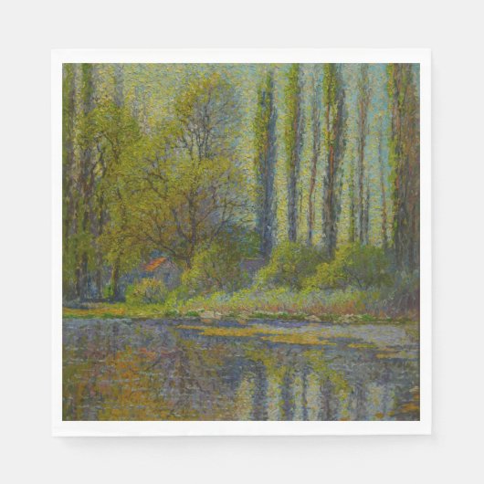 Poplar Trees in Spring (Utah Landscape) (Amerikaan Servet (Voorkant)
