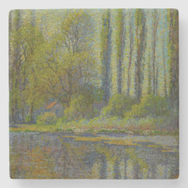 Poplar Trees in Spring (Utah Landscape) (Amerikaan Stenen Onderzetter