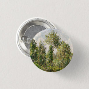 Poplars, Éragny Camille Pissarro Ronde Button 3,2 Cm