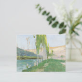 Poplars Groeit nabij een waterloop Briefkaart (Staand voorkant)