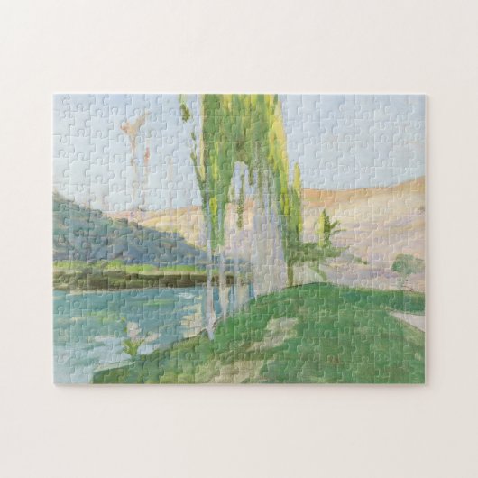 Poplars Groeit nabij een waterloop Legpuzzel (Horizontaal)
