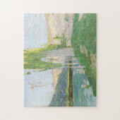 Poplars Groeit nabij een waterloop Legpuzzel (Verticaal)