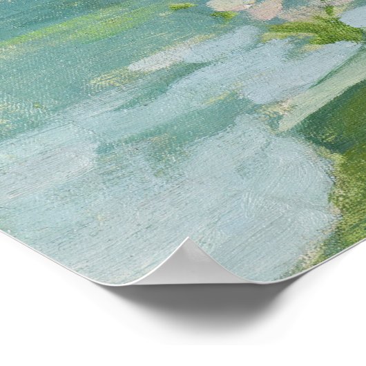 Poplars Groeit nabij een waterloop Poster (Hoek)