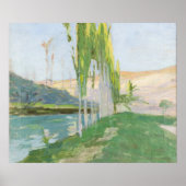 Poplars Groeit nabij een waterloop Poster (Voorkant)