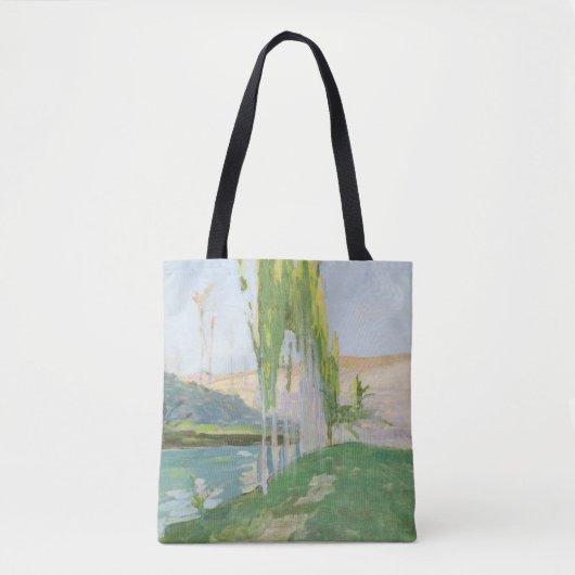 Poplars Groeit nabij een waterloop Tote Bag (Voorkant)