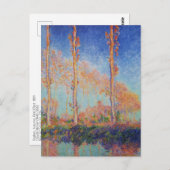 Poplars, herfst, roze effect van Claude MonPostcar Briefkaart (Voorkant / Achterkant)