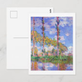 Poplars in de zon, Monet Briefkaart (Voorkant / Achterkant)