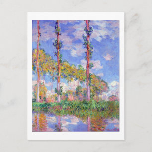 Poplars in de zon, Monet Briefkaart