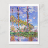 Poplars in de zon, Monet Briefkaart (Voorkant)