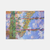 Poplars in de zon, Monet Fleece Deken (Voorkant (Horizontaal))