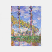 Poplars in de zon, Monet Fleece Deken (Voorkant)