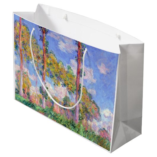 Poplars in de zon, Monet Groot Cadeauzakje (Achterkant Gekanteld)