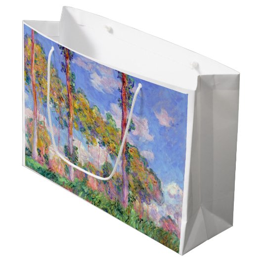 Poplars in de zon, Monet Groot Cadeauzakje (Voorkant Gekanteld)