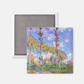 Poplars in de zon, Monet Magneet (Voorkant / Achterkant)