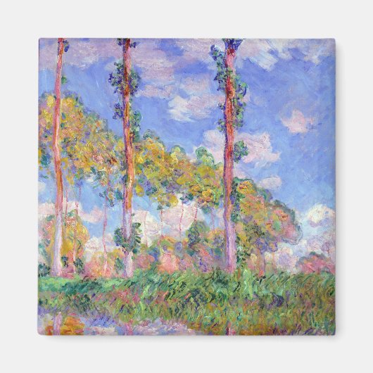 Poplars in de zon, Monet Magneet (Voorkant)