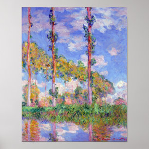 Poplars in de zon, Monet Poster