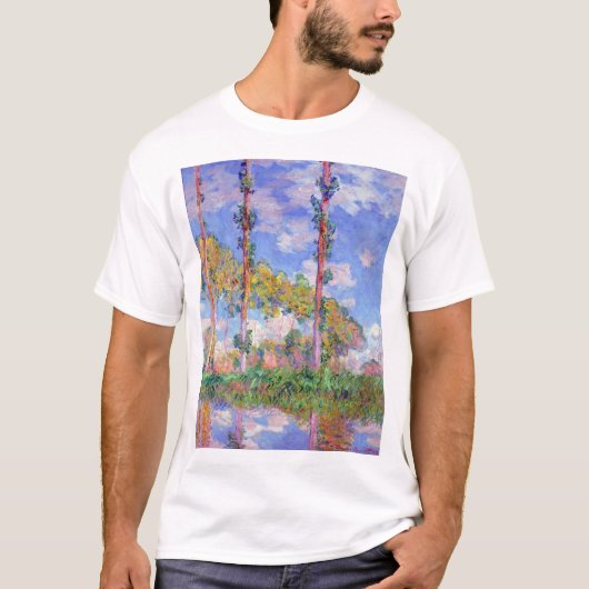 Poplars in de zon, Monet T-shirt (Voorkant)
