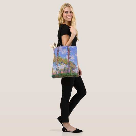 Poplars in de zon, Monet Tote Bag (Op model)