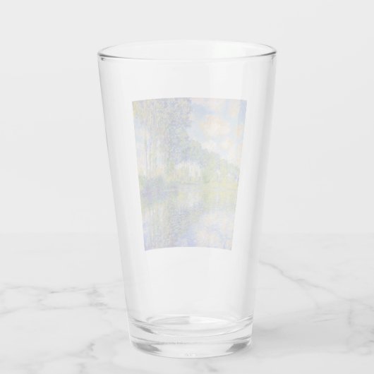Poplars op de Epte (door Claude Monet) Glas (Achterkant)