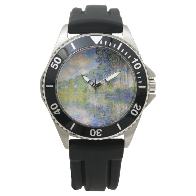 Poplars op de Epte (door Claude Monet) Horloge (Voorkant)