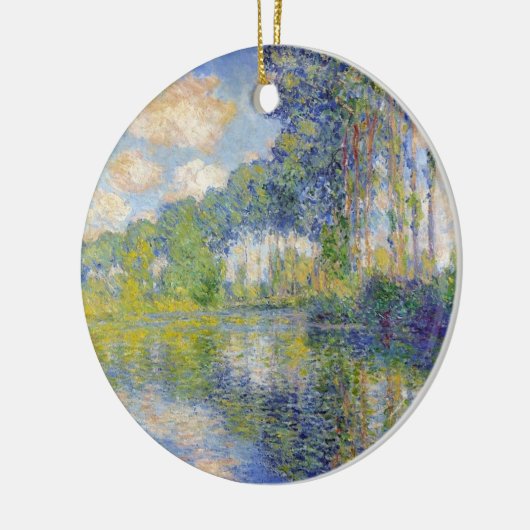 Poplars op de Epte (door Claude Monet) Keramisch Ornament (Links)