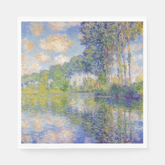 Poplars op de Epte (door Claude Monet) Servet (Voorkant)