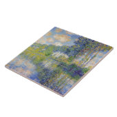 Poplars op de Epte (door Claude Monet) Tegeltje (Zijkant)