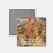 Poplars over de weg door de heuvels door Vincent v Magneet (Voorkant / Achterkant)