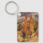 Poplars over de weg door de heuvels door Vincent v Sleutelhanger (Voorkant)